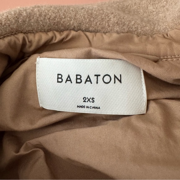 Aritzia Babaton Pelli Merino Wool Oversized Shacket Shirt Jacket Heather Camel - Picture 4 of 8